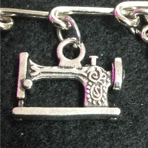 Seamstress Sewing Charm Brooch - Picture 9 of 10